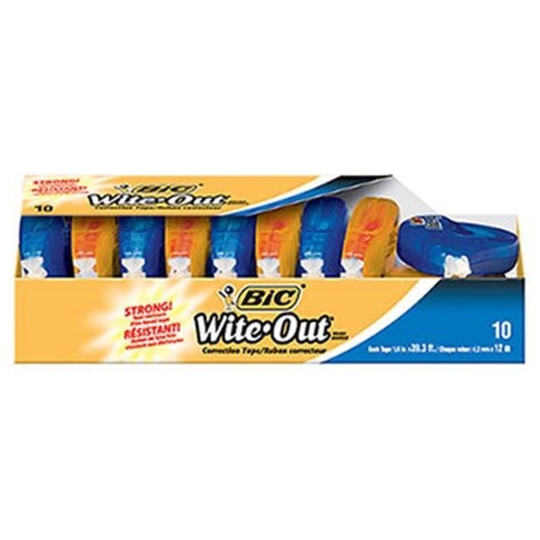 Bic Usa BIC Usa Inc BICWOTAP10 Bic Wite Out Ez Correct Correction Tape 10Pk BICWOTAP10